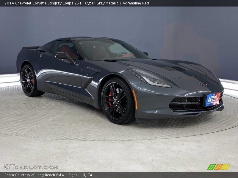 Cyber Gray Metallic / Adrenaline Red 2014 Chevrolet Corvette Stingray Coupe Z51