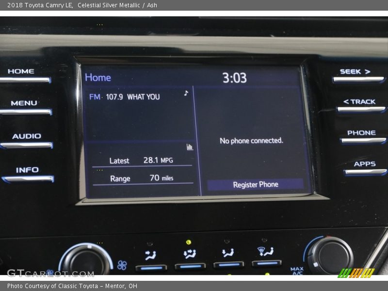 Celestial Silver Metallic / Ash 2018 Toyota Camry LE