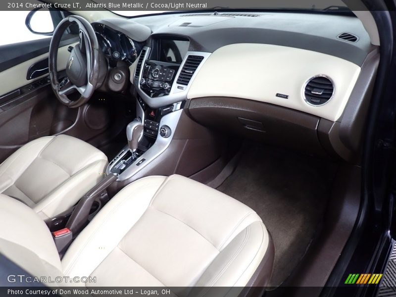 Atlantis Blue Metallic / Cocoa/Light Neutral 2014 Chevrolet Cruze LT
