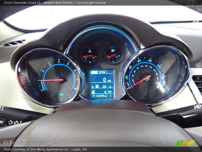 Atlantis Blue Metallic / Cocoa/Light Neutral 2014 Chevrolet Cruze LT