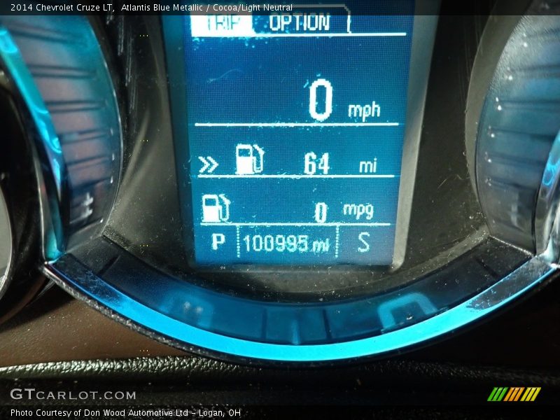 Atlantis Blue Metallic / Cocoa/Light Neutral 2014 Chevrolet Cruze LT