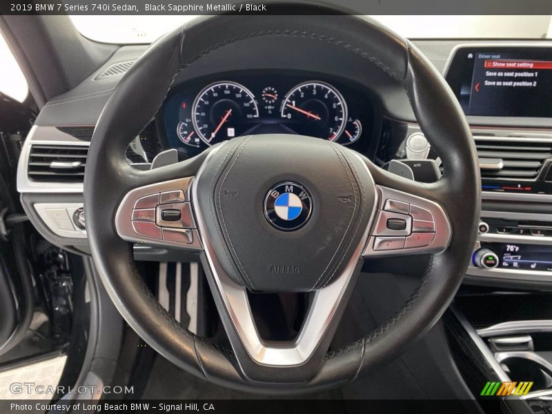 Black Sapphire Metallic / Black 2019 BMW 7 Series 740i Sedan
