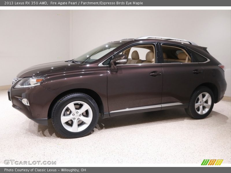 Fire Agate Pearl / Parchment/Espresso Birds Eye Maple 2013 Lexus RX 350 AWD