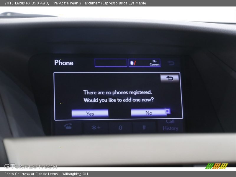 Fire Agate Pearl / Parchment/Espresso Birds Eye Maple 2013 Lexus RX 350 AWD