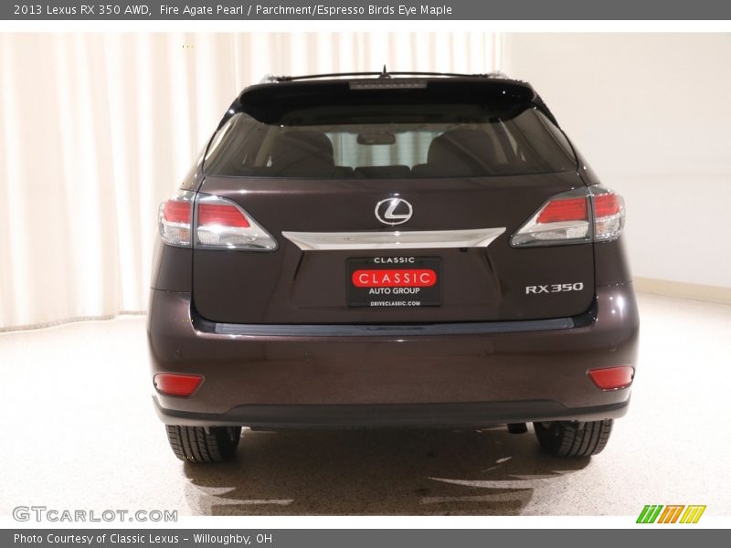 Fire Agate Pearl / Parchment/Espresso Birds Eye Maple 2013 Lexus RX 350 AWD