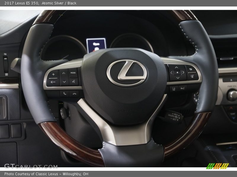 Atomic Silver / Black 2017 Lexus ES 350