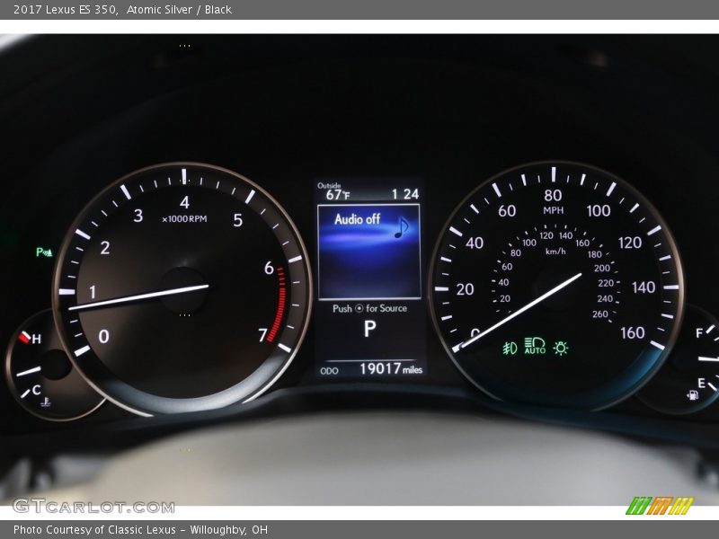 Atomic Silver / Black 2017 Lexus ES 350