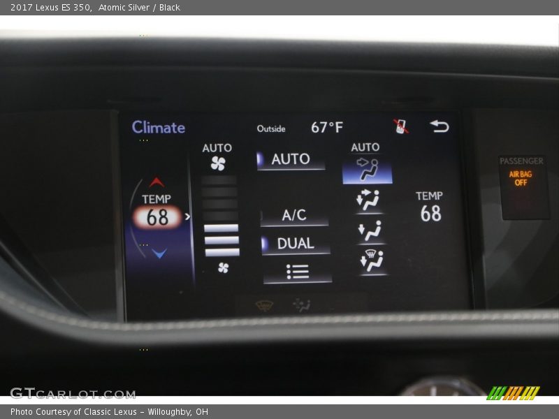 Atomic Silver / Black 2017 Lexus ES 350