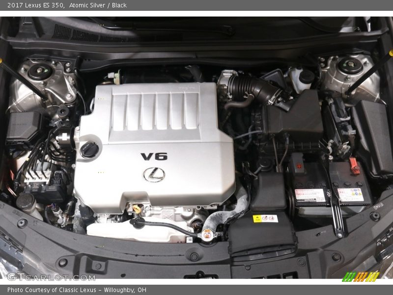 Atomic Silver / Black 2017 Lexus ES 350