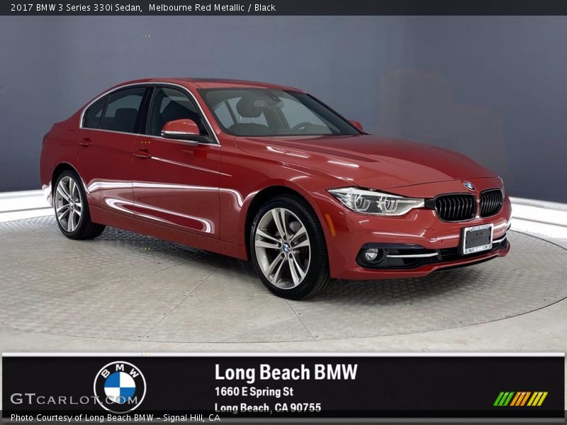 Melbourne Red Metallic / Black 2017 BMW 3 Series 330i Sedan