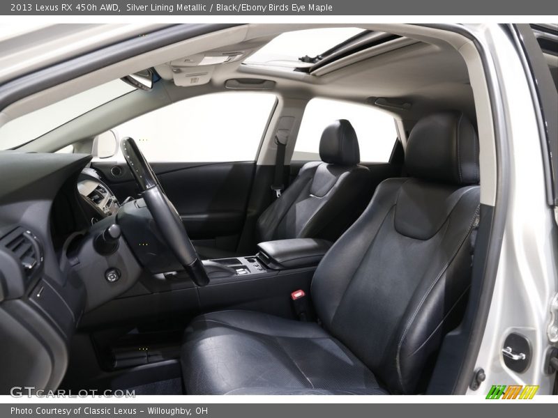Silver Lining Metallic / Black/Ebony Birds Eye Maple 2013 Lexus RX 450h AWD