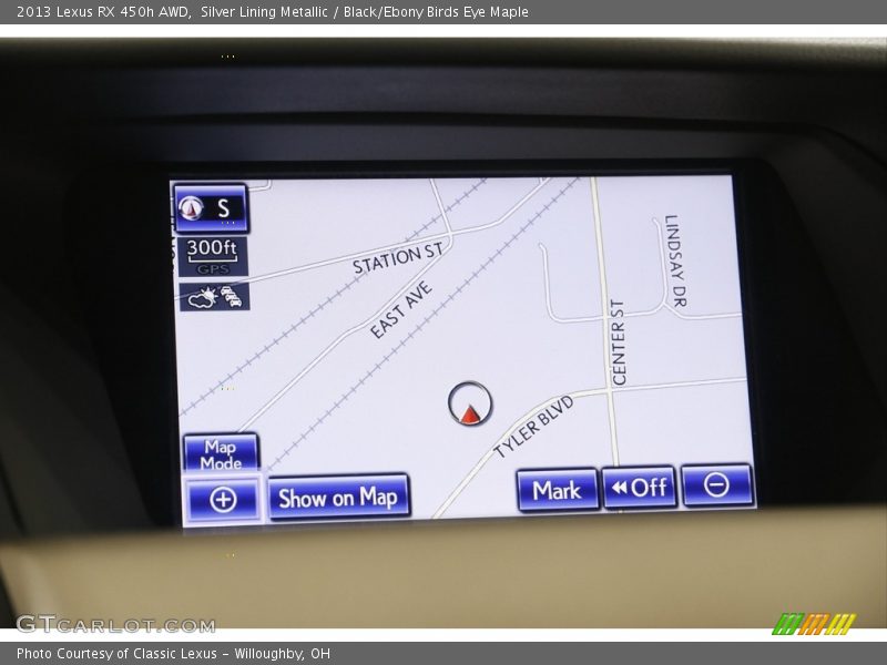 Silver Lining Metallic / Black/Ebony Birds Eye Maple 2013 Lexus RX 450h AWD