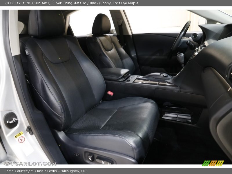 Silver Lining Metallic / Black/Ebony Birds Eye Maple 2013 Lexus RX 450h AWD