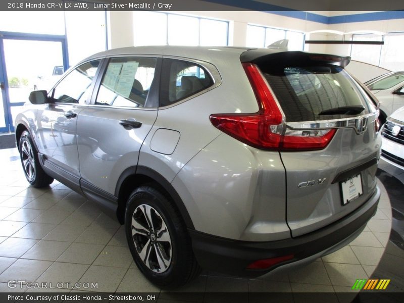 Lunar Silver Metallic / Gray 2018 Honda CR-V LX AWD