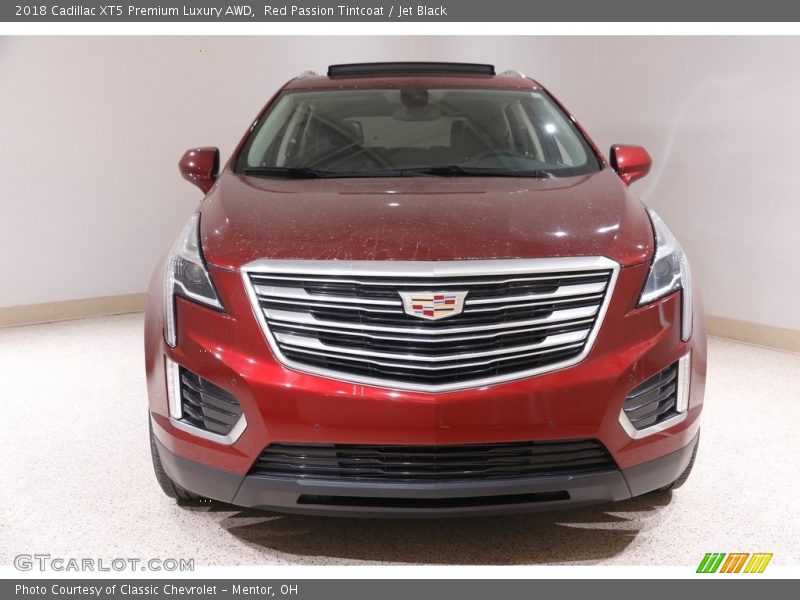 Red Passion Tintcoat / Jet Black 2018 Cadillac XT5 Premium Luxury AWD