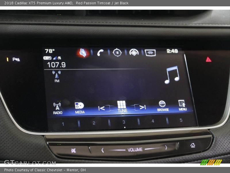 Red Passion Tintcoat / Jet Black 2018 Cadillac XT5 Premium Luxury AWD