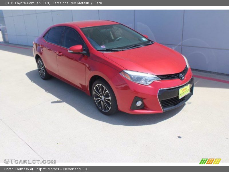 Barcelona Red Metallic / Black 2016 Toyota Corolla S Plus