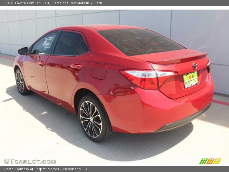 Barcelona Red Metallic / Black 2016 Toyota Corolla S Plus