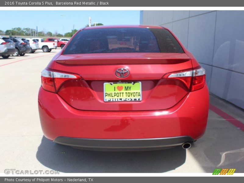 Barcelona Red Metallic / Black 2016 Toyota Corolla S Plus