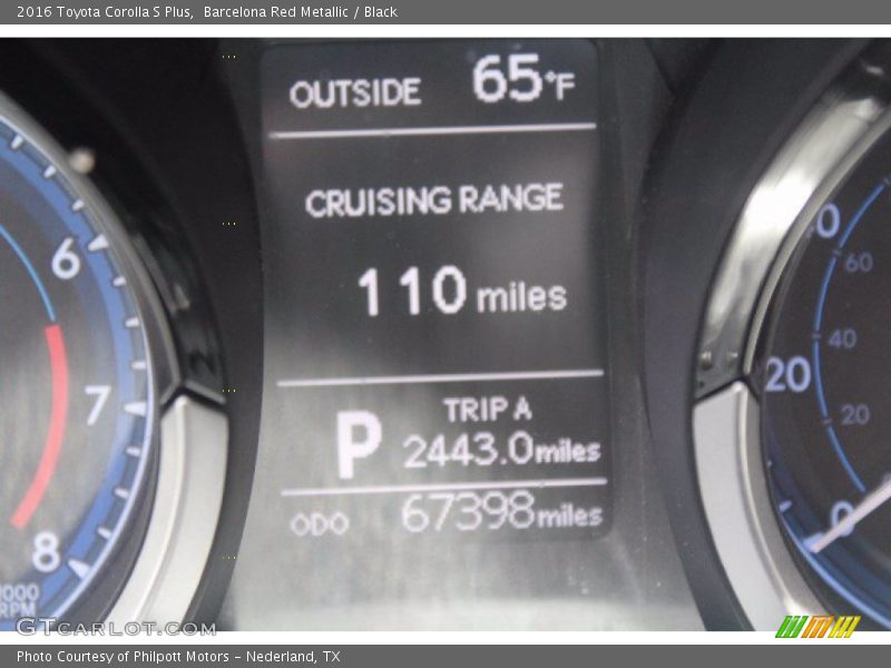 Barcelona Red Metallic / Black 2016 Toyota Corolla S Plus