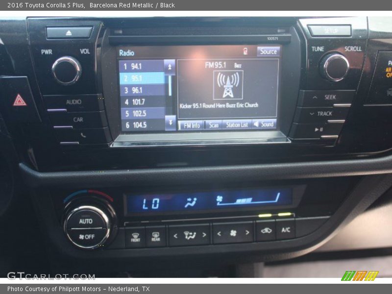 Barcelona Red Metallic / Black 2016 Toyota Corolla S Plus