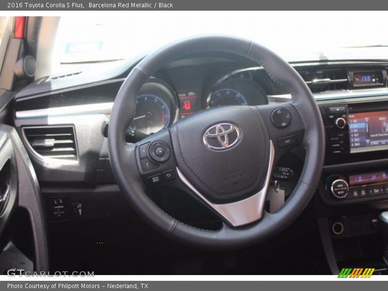 Barcelona Red Metallic / Black 2016 Toyota Corolla S Plus
