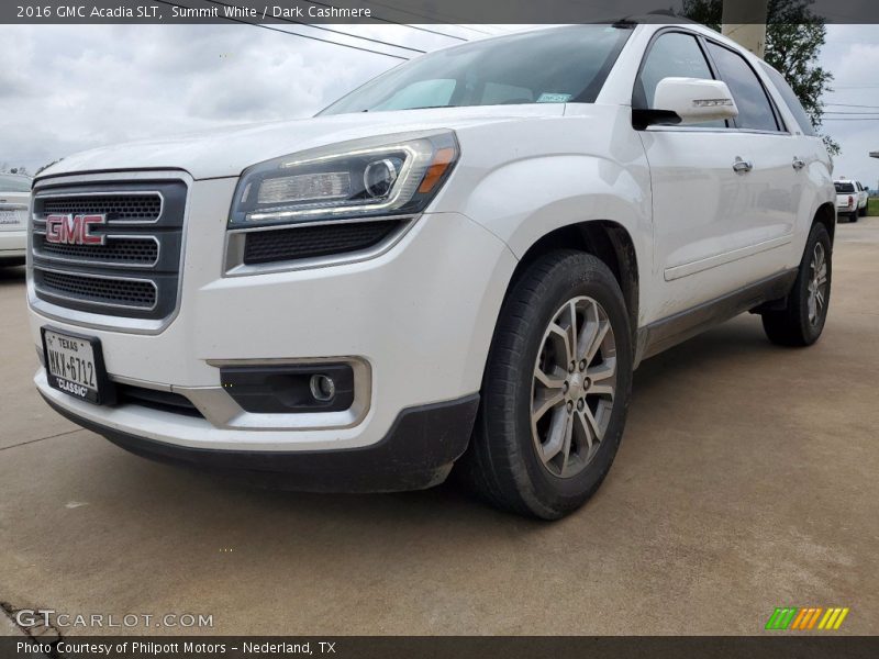 Summit White / Dark Cashmere 2016 GMC Acadia SLT
