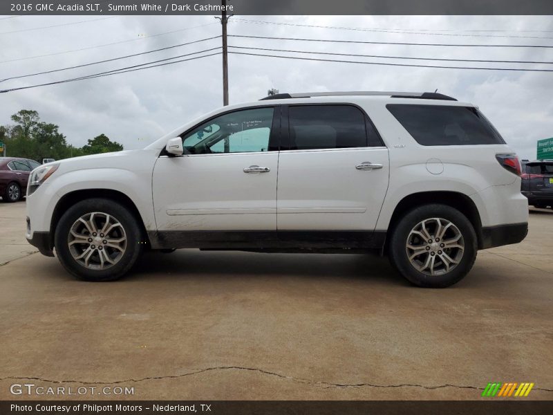 Summit White / Dark Cashmere 2016 GMC Acadia SLT