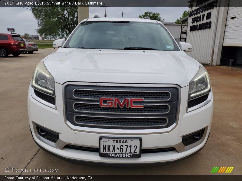 Summit White / Dark Cashmere 2016 GMC Acadia SLT
