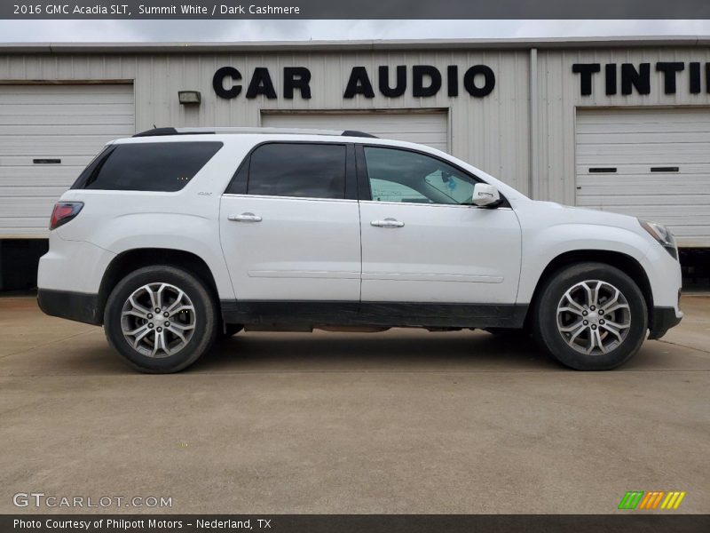 Summit White / Dark Cashmere 2016 GMC Acadia SLT