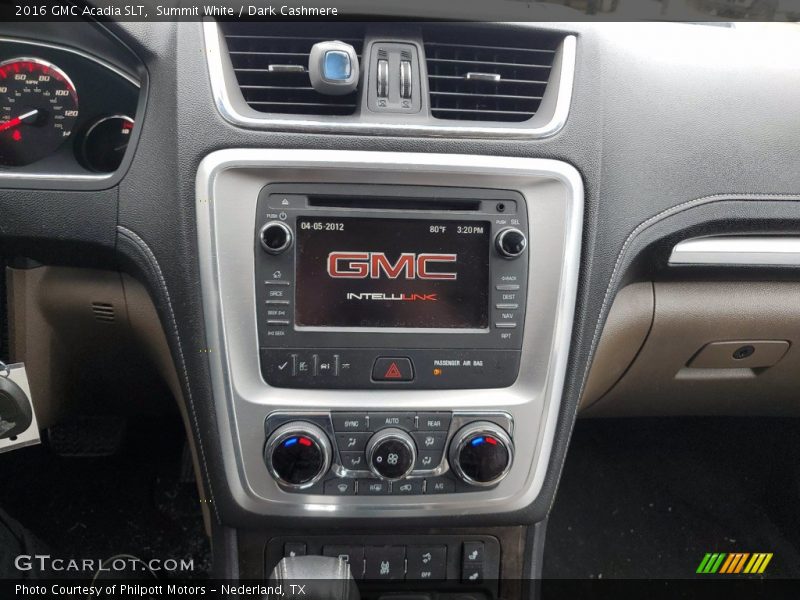 Summit White / Dark Cashmere 2016 GMC Acadia SLT