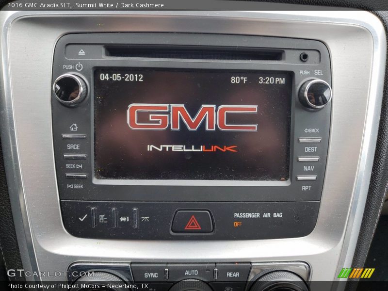 Summit White / Dark Cashmere 2016 GMC Acadia SLT
