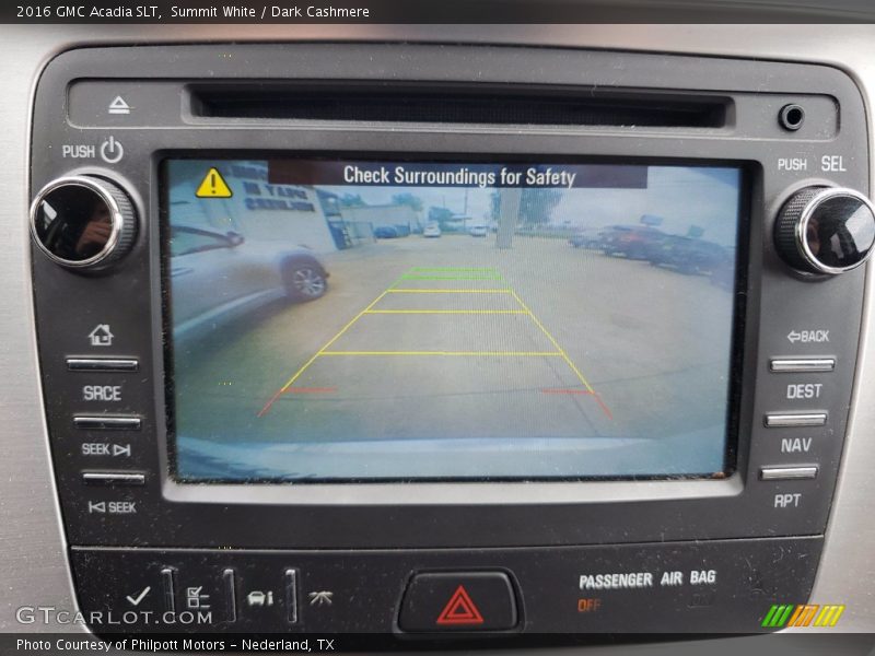 Summit White / Dark Cashmere 2016 GMC Acadia SLT