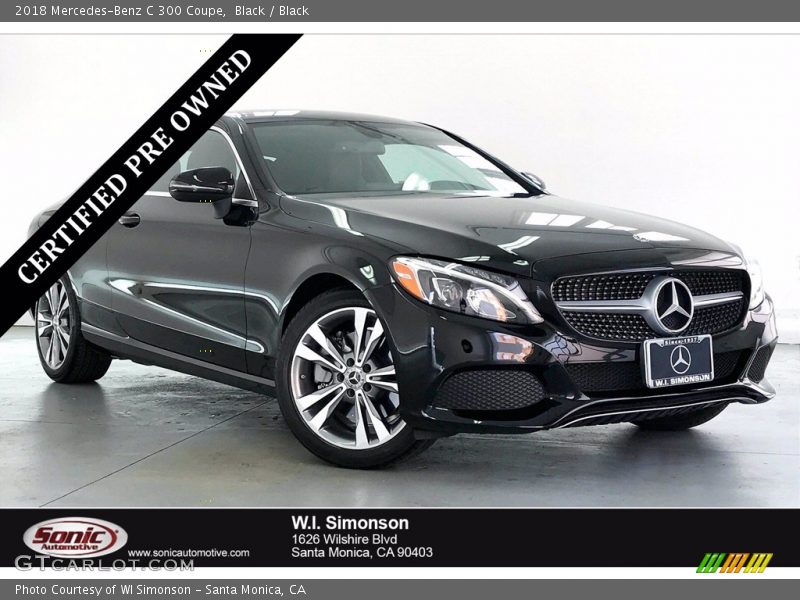 Black / Black 2018 Mercedes-Benz C 300 Coupe