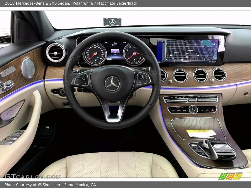 Polar White / Macchiato Beige/Black 2018 Mercedes-Benz E 300 Sedan