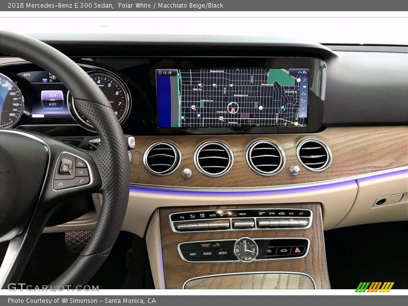 Polar White / Macchiato Beige/Black 2018 Mercedes-Benz E 300 Sedan