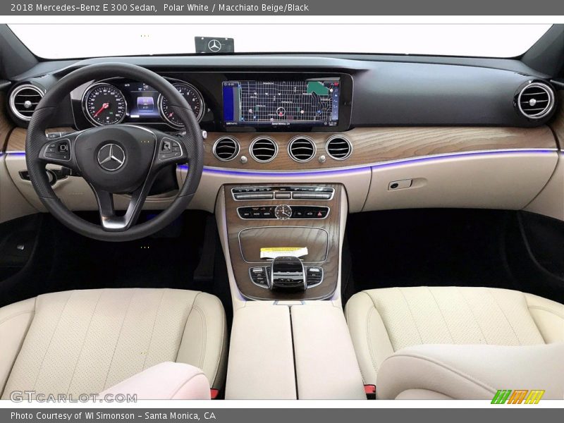 Polar White / Macchiato Beige/Black 2018 Mercedes-Benz E 300 Sedan