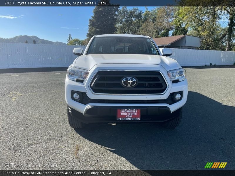 Super White / Black 2020 Toyota Tacoma SR5 Double Cab