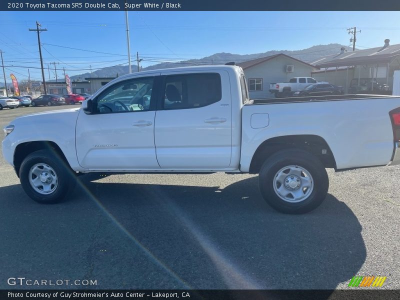 Super White / Black 2020 Toyota Tacoma SR5 Double Cab