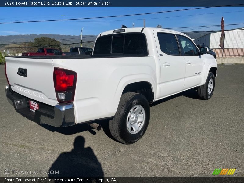 Super White / Black 2020 Toyota Tacoma SR5 Double Cab