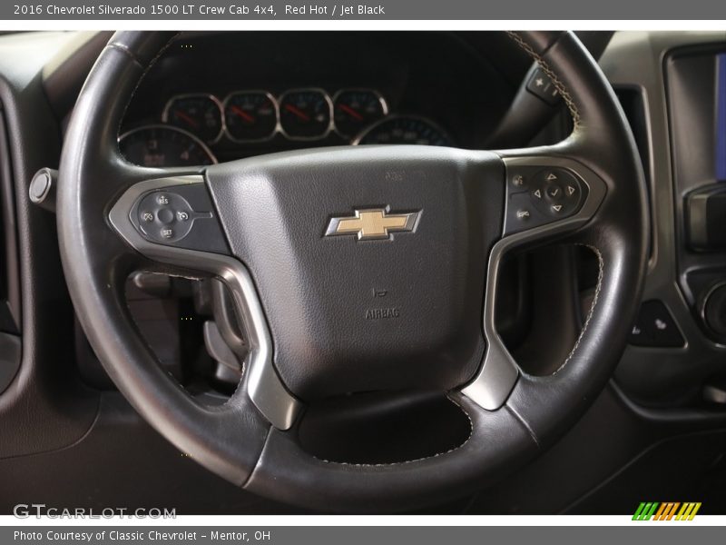 Red Hot / Jet Black 2016 Chevrolet Silverado 1500 LT Crew Cab 4x4