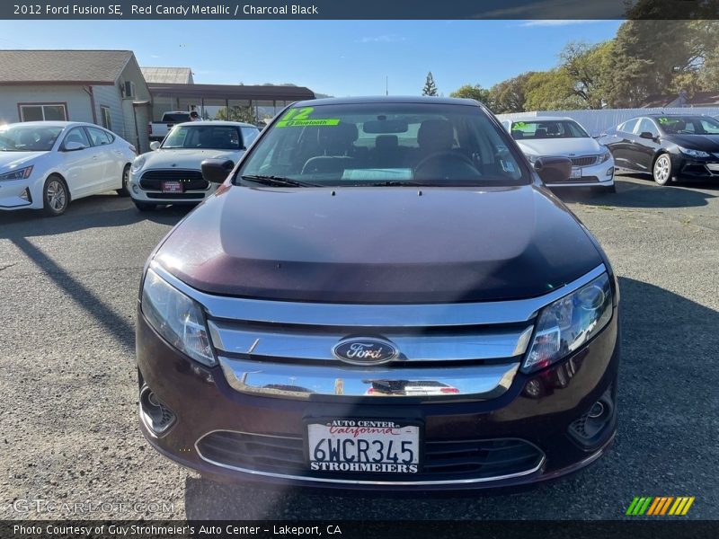 Red Candy Metallic / Charcoal Black 2012 Ford Fusion SE