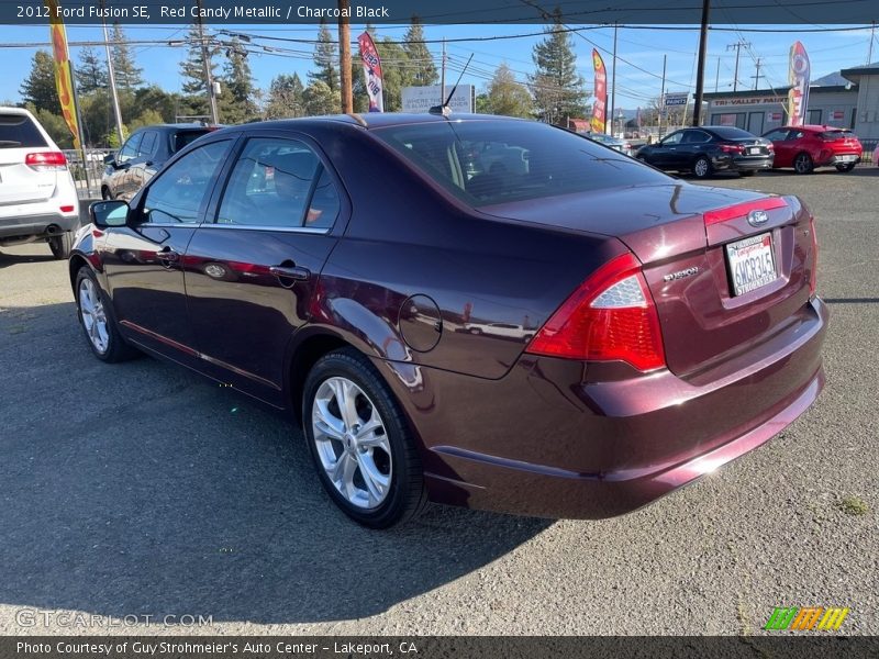 Red Candy Metallic / Charcoal Black 2012 Ford Fusion SE