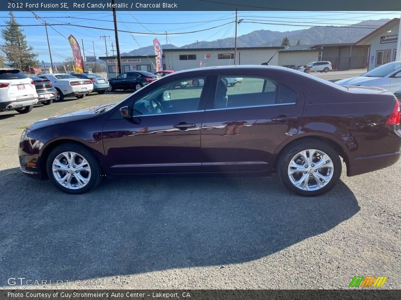 Red Candy Metallic / Charcoal Black 2012 Ford Fusion SE