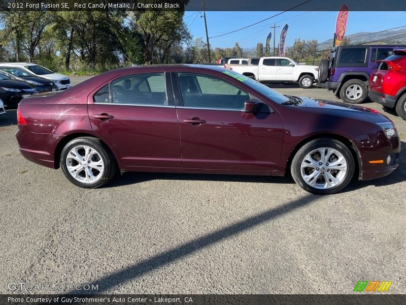 Red Candy Metallic / Charcoal Black 2012 Ford Fusion SE