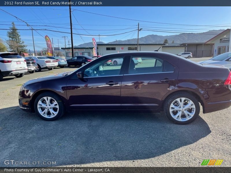 Red Candy Metallic / Charcoal Black 2012 Ford Fusion SE