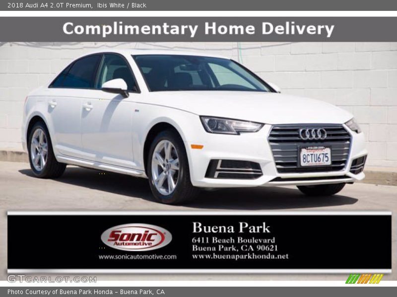 Ibis White / Black 2018 Audi A4 2.0T Premium