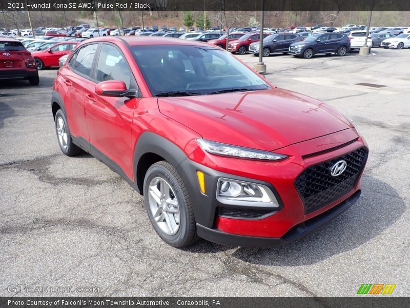 Pulse Red / Black 2021 Hyundai Kona SE AWD