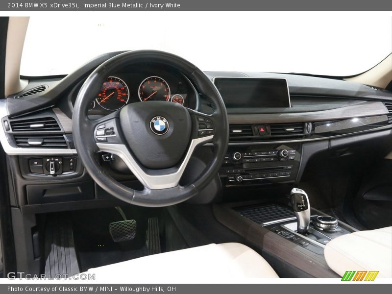 Imperial Blue Metallic / Ivory White 2014 BMW X5 xDrive35i