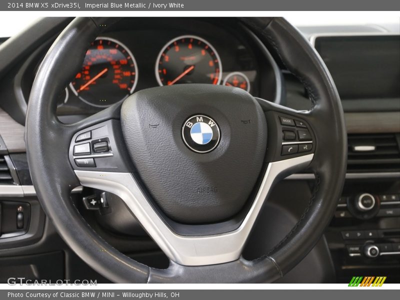 Imperial Blue Metallic / Ivory White 2014 BMW X5 xDrive35i